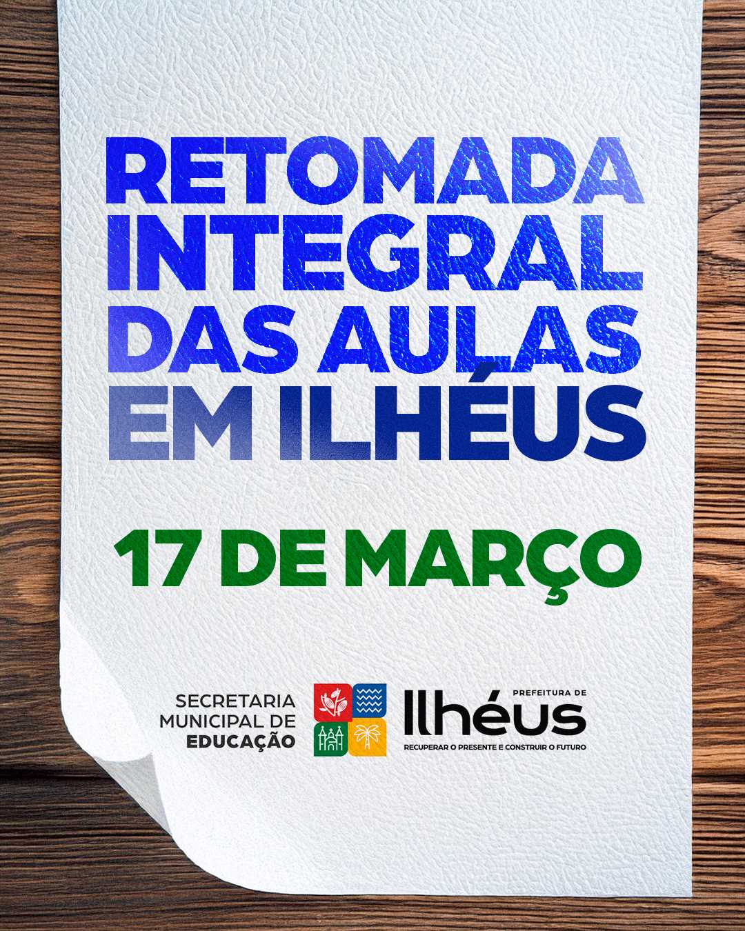 AULAS NAS ESCOLAS MUNICIPAIS DE ILHÉUS RETORNAM INTEGRALMENTE NA PRÓXIMA SEGUNDA-FEIRA (17)