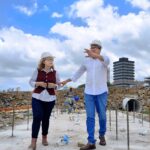PREFEITO AUGUSTO CASTRO VISTORIA ANDAMENTO DE OBRAS NA AVENIDA AMÉLIA AMADO